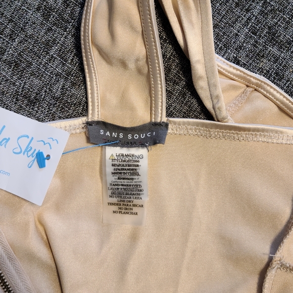 Silky champagne corset - Picture 3 of 3